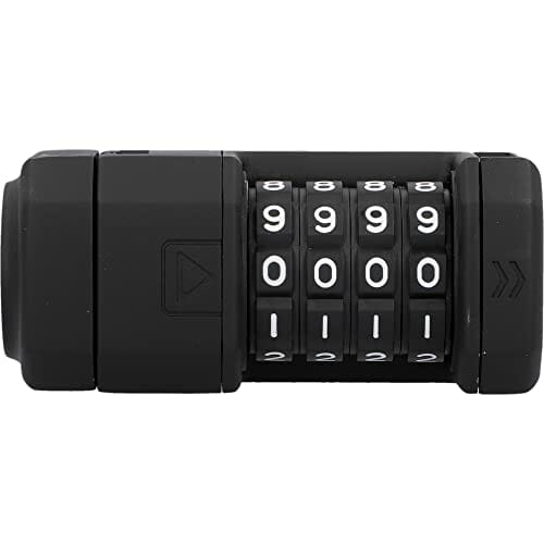 Zamek składany PROTEC FN110, zamek rowerowy, zamek szyfrowy z 4-krotnym wałkiem numerycznym do 10 000 kombinacji, 110 cm, czarny - obrazek 2