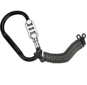 STCRERAG Kabel zamka kasku motocyklowego 160 cm bardzo długi zamek szyfrowy 3-cyfrowy resetowalny zamek rowerowy kabel odpowiedni do zabezpieczenia motocykla, roweru, bagażu, zamka do wózka, zamka snowboardowego