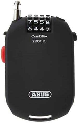 Abus 72501 Linka Zabezpieczająca, Czarny, 120 cm