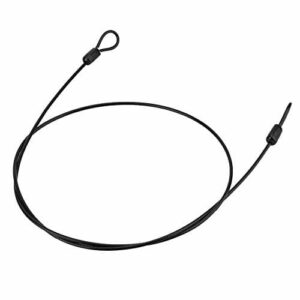 Diyeeni Dual Portable Security Padlock, Double Loop kabel zabezpieczający ze stali nierdzewnej do roweru, skutera rowerowego (Negro)