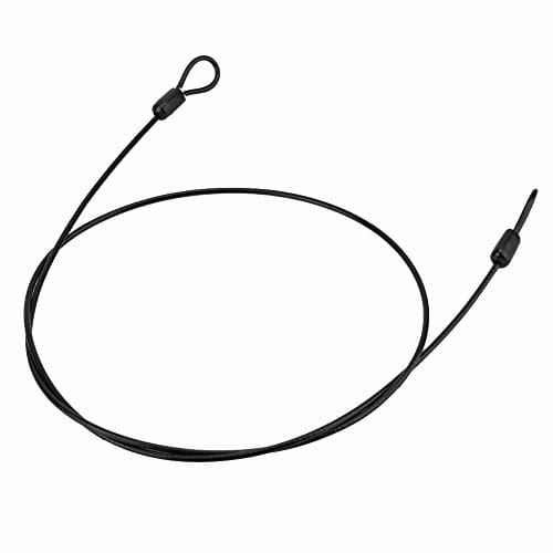 Diyeeni Dual Portable Security Padlock, Double Loop kabel zabezpieczający ze stali nierdzewnej do roweru, skutera rowerowego (Negro)