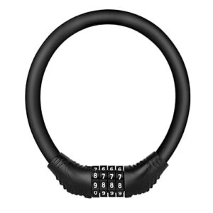 1 x zapięcie rowerowe, zamek szyfrowy, wysoki poziom bezpieczeństwa, z 5-cyfrowym kodem numerycznym, do rowerów, motocykli, bram, ogrodzeń