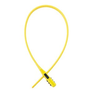 Oxford Products LK151 kombi zamek błyskawiczny wielofunkcyjny cykl kabel bezpieczeństwa i blokada roweru, żółty, jeden rozmiar