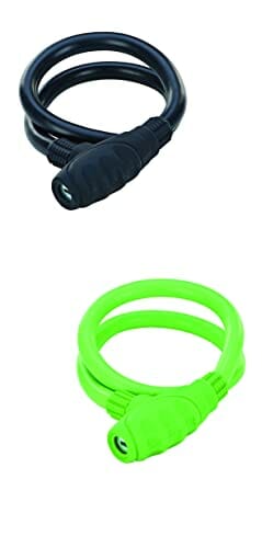 Zamek kablowy Memory Lock z silikonową osłoną, z 2 kluczami dwustronnymi, automatyczne zamykanie,