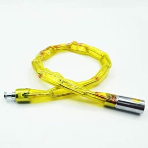 EUROXANTY Kłódka z kluczami Para Rower | Blokada rowerowa | Bezpieczeństwo Twojego roweru | Regulowana blokada kablowa | Łańcuch antykradzieżowy | Blokada rowerowa Anti-Theft | Żółty