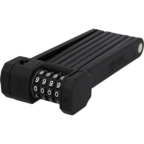 Zamek składany PROTEC FN110, zamek rowerowy, zamek szyfrowy z 4-krotnym wałkiem numerycznym do 10 000 kombinacji, 110 cm, czarny