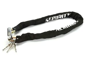 Łańcuch Antywłamaniowy z Kłódką, 8X1000mm, Dla Motocykli Skuter Rowerowy, 3 Klucze W Zestawieniu