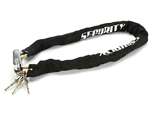 Łańcuch Antywłamaniowy z Kłódką, 8X1000mm, Dla Motocykli Skuter Rowerowy, 3 Klucze W Zestawieniu