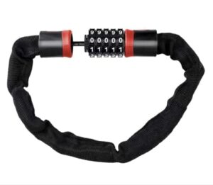 Zamek rowerowy z zamkiem szyfrowym, 6 mm, z kodem, zamek rowerowy ze stali hartowanej do roweru, motocykla (czarny)