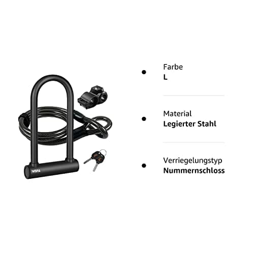 Zapięcie rowerowe U z pałąkiem, o wysokiej jakości, do dużych obciążeń - obrazek 2