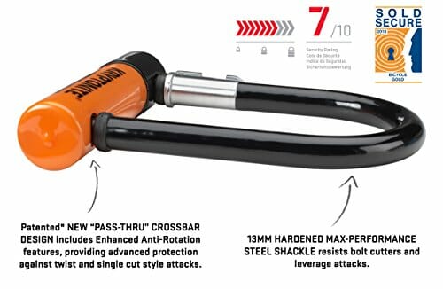 Kryptonite Evolution Mini-5 zapięcie rowerowe, pomarańczowe, 8 x 14 cm - obrazek 10