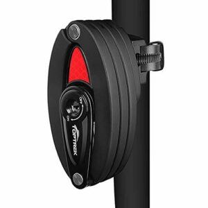 Toptrek Składany zamek z uchwytem, składany zamek rowerowy, poziom bez