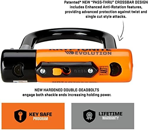 Kryptonite 2130 Evolution Standard zapięcie rowerowe, pomarańczowe, 10 - obrazek 9