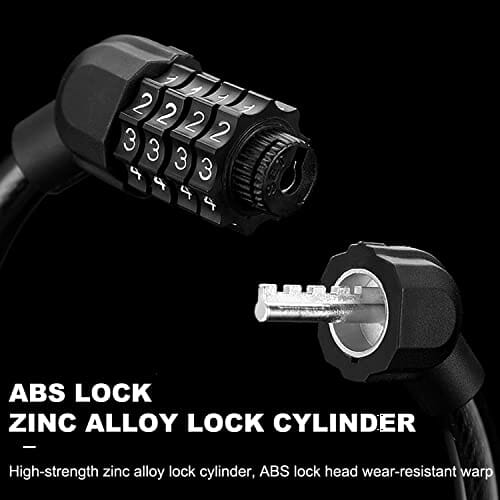 2 szt. Zamek rowerowy z 4-cyfrowym hasłem - kabel antykradzieżowy do r - obrazek 6