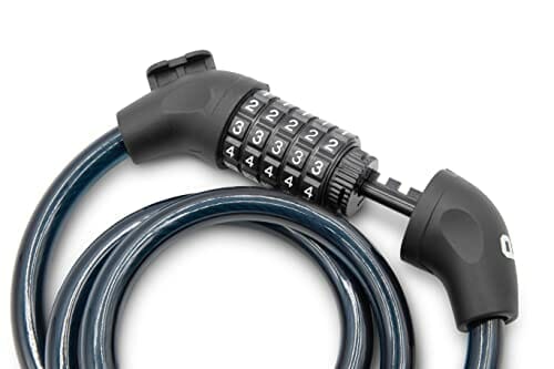 Urban Prime Combination lock - Kłódka antywłamaniowa do rowerów i skuterów, zamek szyfrowy, kabel 120 cm, kolor oktanowy - obrazek 2