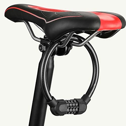 2 szt. Zamek rowerowy z 4-cyfrowym hasłem - kabel antykradzieżowy do r - obrazek 4