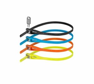 Hiplok Z LOK 4 PACK, Wielofunkcyjna opaska zabezpieczająca, Unisex, BLACK/CYAN/ORANGE/LIME, Długość zapięcia 40 cm