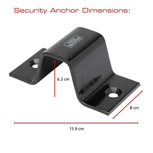 Burg-Wachter Unisex's 2 m sprzedawany bezpieczny zamek i kotwica do mocowania w ziemi zamek rowerowy, czarny - obrazek 6