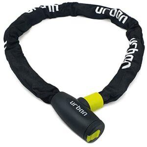 Urban GoCo XK100 kłódka zabezpieczająca przed kradzieżą, ze stali hartowanej, do skutera i roweru, lekka, 100 cm, czarna