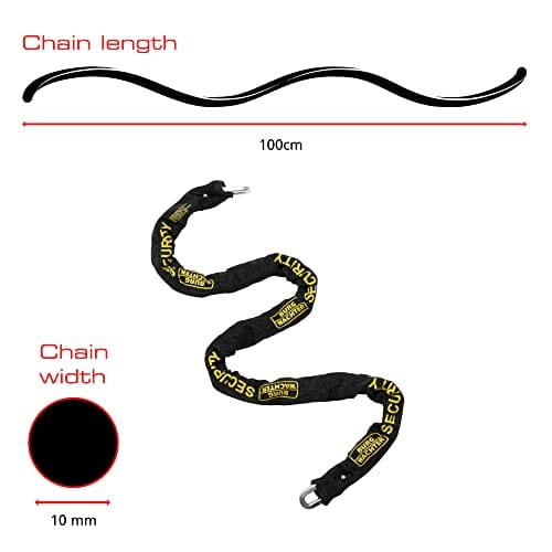 Burg-Wachter 1M sprzedany bezpieczny złoty łańcuch rowerowy i zamek ze - obrazek 8