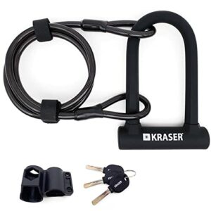 KRASER KR65145B Zapięcie Rowerowe Universalny Rower U-lock Blokada + M