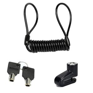 Electric Scooter Disc Brake Lock Scooter zamek z drutu stalowego, blokada tarczy hamulcowej, z linką przypomnienia, do zabezpieczenia przed kradzieżą, stalowy zamek z drutu, nadaje się do motocykla, roweru