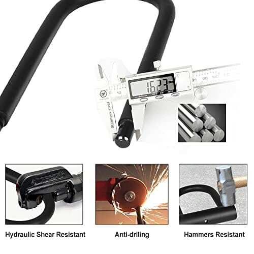 Zapięcie rowerowe U z pałąkiem, o wysokiej jakości, do dużych obciążeń - obrazek 4