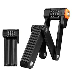 TUNEZ® Składane zapięcie rowerowe wysokie bezpieczeństwo dźwignia hartowana stal stopowa 8 przegubów zabezpieczenie przed kradzieżą zapięcie na hasło rowerowe 85 cm długie składane zapięcie rowerowe do roweru/roweru górskiego/roweru elektrycznego/motocykla