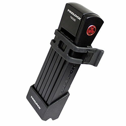 Trelock Zamek składany FS 200 Two Go czarny, uchwyt/Bracket Black, 75 x 10 x 10 cm