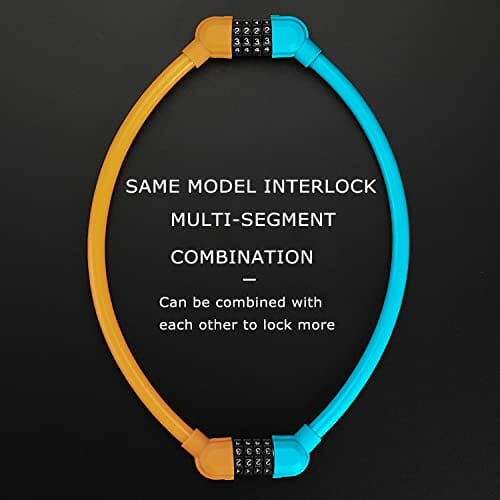 2 szt. Zamek rowerowy z 4-cyfrowym hasłem - kabel antykradzieżowy do r - obrazek 5