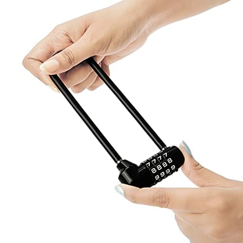 Kurtzy 4-cyfrowa kłódka kombinowana (2 sztuki) - 16 cm z długą szeklą - wytrzymała wodoodporna blokada na zewnątrz z kodem resetowania - blokada blokady do rowerów, bram, rowerów górskich, siłowni, szkoły i szopy - obrazek 6
