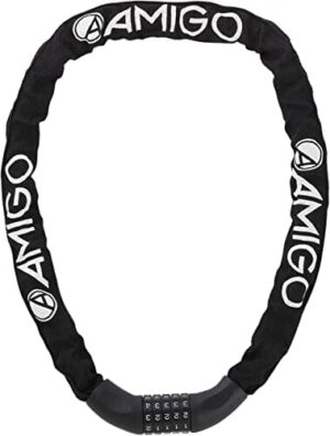 AMIGO Zamek łańcuchowy 1006C kombinacja stal 100 cm czarny