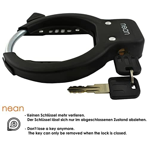 Nean zapięć rowerowe, zapięcie na ramę z łańcuchem, pierścieniowe, obr - obrazek 3