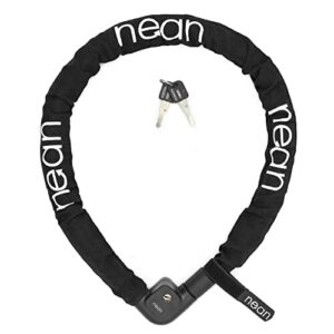 Nean Kwadratowa kłódka rowerowa, uchwyt, 2 klucze, bardzo solidna, 16