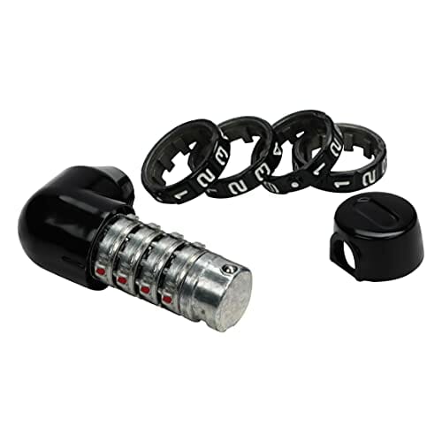 Kurtzy 4-cyfrowa kłódka kombinowana (2 sztuki) - 16 cm z długą szeklą - wytrzymała wodoodporna blokada na zewnątrz z kodem resetowania - blokada blokady do rowerów, bram, rowerów górskich, siłowni, szkoły i szopy - obrazek 5