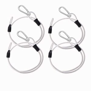 Kabel ze szlufkami, 4 sztuki, linka stalowa z oczkami 80 cm, stalowa l