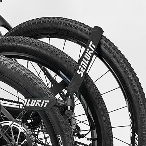 SenluKit Zapięcie rowerowe, poziom bezpieczeństwa, bardzo wysoki poziom 5, zapięcie rowerowe z kluczem, antykradzieżowe (czarne) - obrazek 2