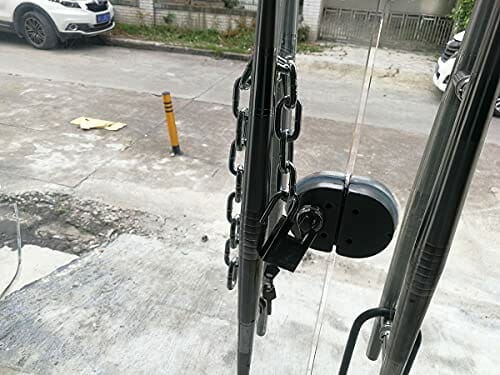 Bezpieczne zamki łańcuchowe do roweru, zestaw kłódki do motocykla, długość łańcuszka 80 cm, z 8 mm hartowanej specjalnej stali okrągłej blokady łańcucha-nadaje się do rowerów elektrycznych, rowerów i motocykli z 4 kluczami - obrazek 3