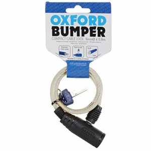 Oxford Unisex's 01 Bumper Cable Lock-Smoke, 60 x 6 mm, przezroczysty