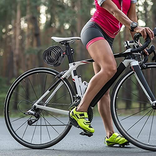 Zamek rowerowy, Sportneer, zamek rowerowy 180 cm/15 mm, zamek łańcuchowy z 5-cyfrowymi kodami, zamek szyfrowy, do roweru rowerowego, motocykla, drzwi, ogrodzenia bramy - obrazek 2