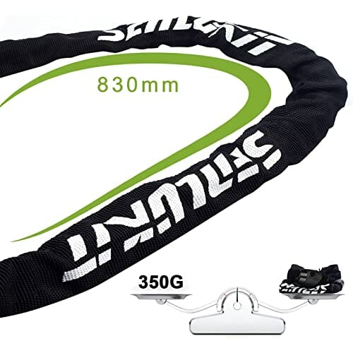 SenluKit Zapięcie rowerowe, poziom bezpieczeństwa, bardzo wysoki poziom 5, zapięcie rowerowe z kluczem, antykradzieżowe (czarne) - obrazek 4