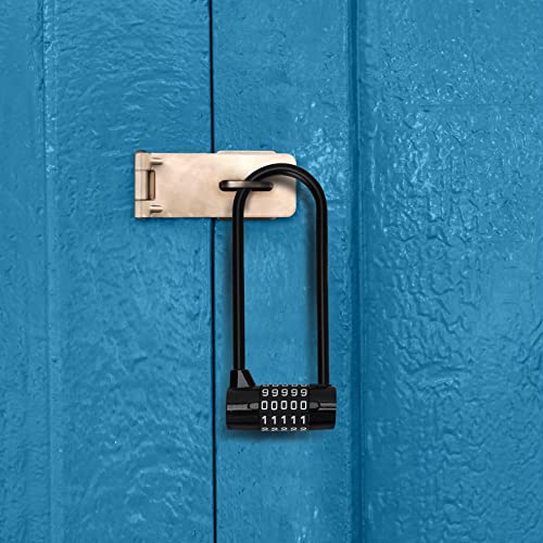 Kurtzy 5-cyfrowa kłódka szyfrowa, długa szekla 15,5 cm, wytrzymała, wo - obrazek 2