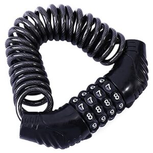 Zapięcie rowerowe, lekkie zapięcie na kabel, uniwersalne zapięcie rowerowe, zamek szyfrowy, bezpieczne zapięcie kablowe, z chowanym kablem, do rowerów, skuterów itp