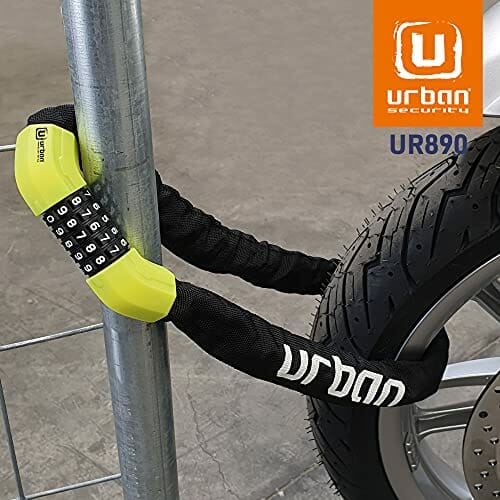 URBAN UR890 Blokada Rowerowa Łańcuch Stalowy Antykradzieżową Ø8 100cm - obrazek 4