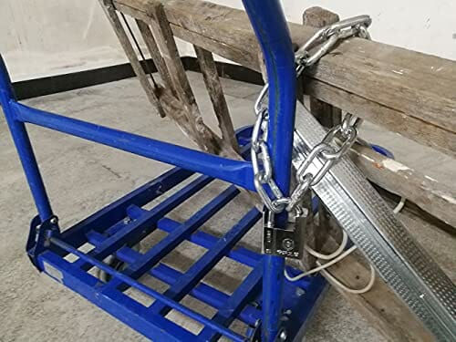 Bezpieczne zamki łańcuchowe do roweru, zestaw kłódki do motocykla, długość łańcuszka 80 cm, z 8 mm hartowanej specjalnej stali okrągłej blokady łańcucha-nadaje się do rowerów elektrycznych, rowerów i motocykli z 4 kluczami - obrazek 2