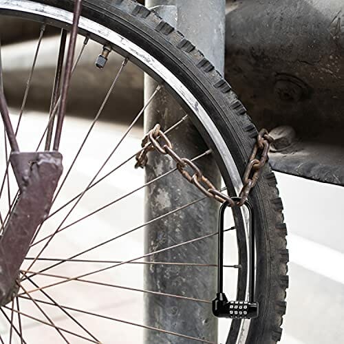 Kurtzy 4-cyfrowa kłódka kombinowana (2 sztuki) - 16 cm z długą szeklą - wytrzymała wodoodporna blokada na zewnątrz z kodem resetowania - blokada blokady do rowerów, bram, rowerów górskich, siłowni, szkoły i szopy - obrazek 3