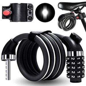 Blokada łańcucha, 1,2 m High Security zamek łańcucha rowerowego, długie zamki kablowe odporne na warunki atmosferyczne wytrzymałe zapięcie rowerowe z 5-cyfrowym kodem, do roweru, motocykla, bramy (odblaskowe)