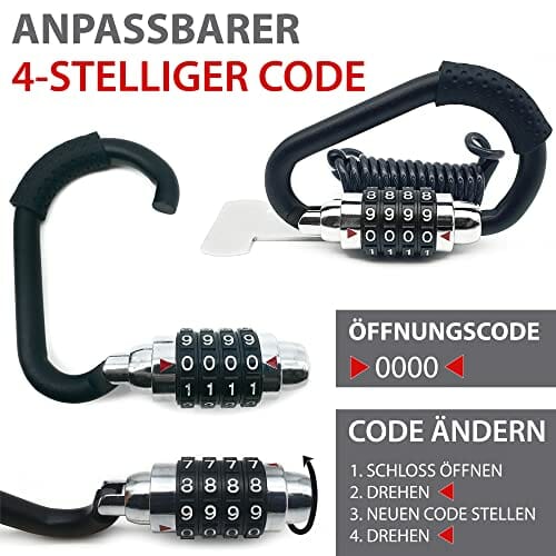 KRASER KR723B Blokada Kasku Motocyklowego, Kod Kombinacji Motocykli, A - obrazek 5