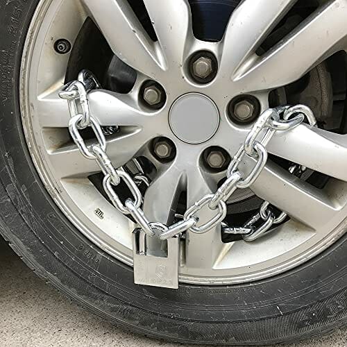 Bezpieczne zamki łańcuchowe do roweru, zestaw kłódki do motocykla, długość łańcuszka 80 cm, z 8 mm hartowanej specjalnej stali okrągłej blokady łańcucha-nadaje się do rowerów elektrycznych, rowerów i motocykli z 4 kluczami - obrazek 6