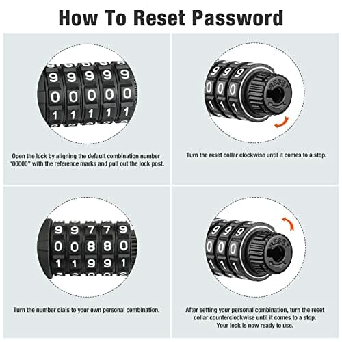 ValueMax Kabel rowerowy 150 cm x 12 mm z 5 cyframi Inteligentny kod, d - obrazek 2